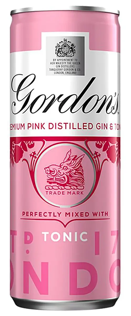 RTD - Gordons Pink & Tonic Cans 12x250ml - Gordon's